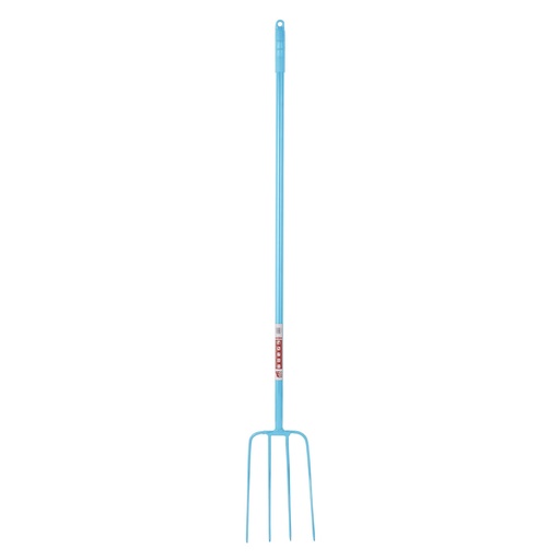 Red Gorilla - 4 Prong Manure Fork Straight Handle - Sky Blue (48” Straight Handle)