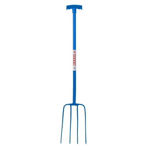 Red Gorilla - 4 Prong Manure Fork T-Handle - Blue (T-Handle)