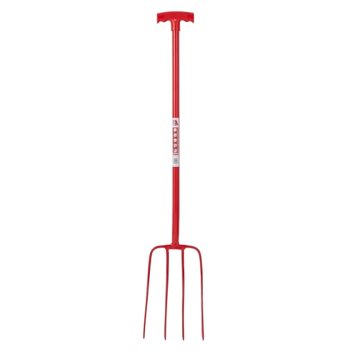 Red Gorilla - 4 Prong Manure Fork T-Handle - Red (T-Handle)