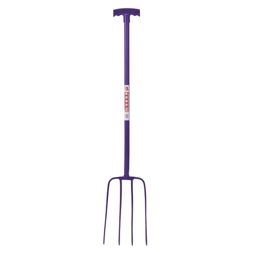 Red Gorilla - 4 Prong Manure Fork T-Handle - Purple (T-Handle)