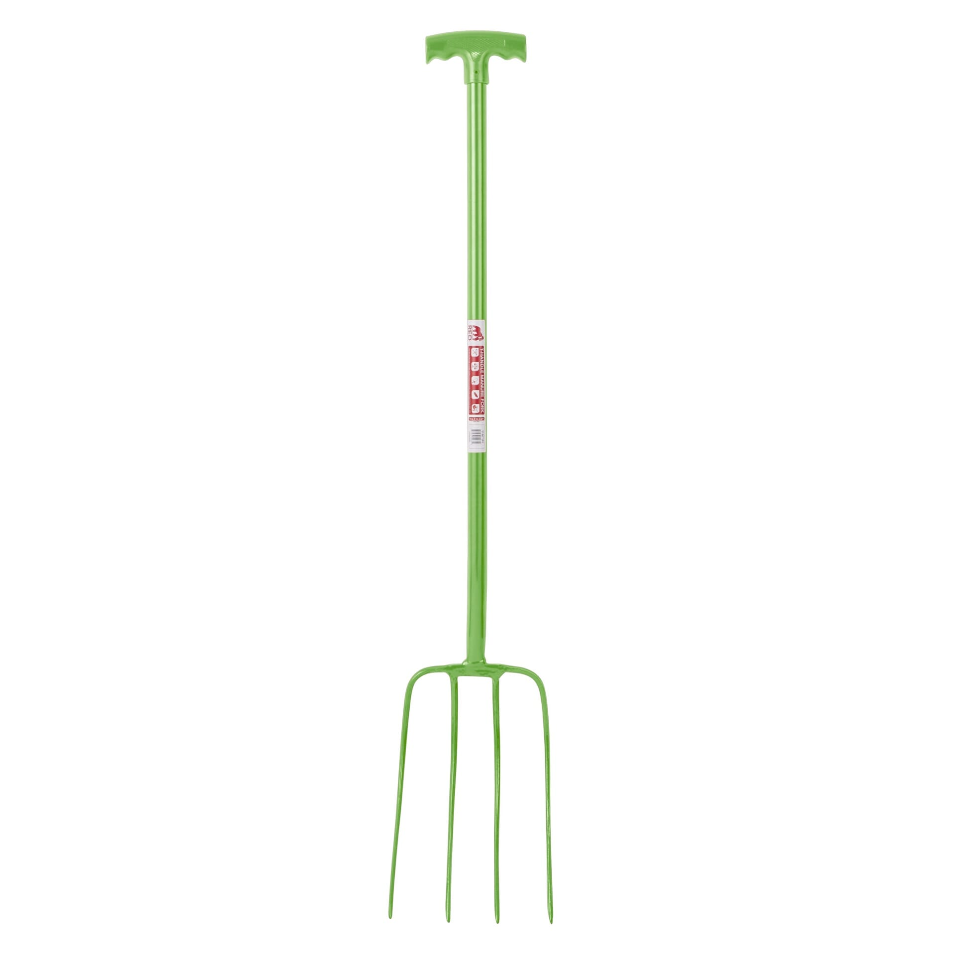Red Gorilla - 4 Prong Manure Fork T-Handle - Pistachio (T-Handle)
