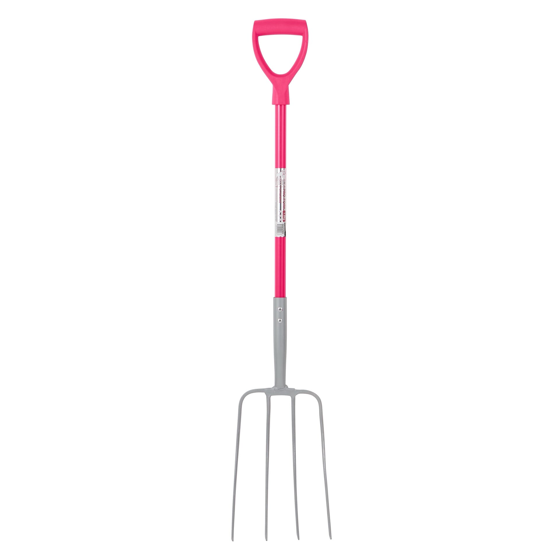 Red Gorilla - 4 Prong Manure Fork D Handle - Pink (D Handle)
