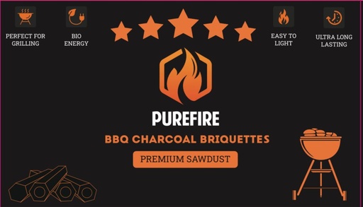 Charcoal - Japanese Purefire Smokeless Long Lasting Sawdust Briquette 10kg