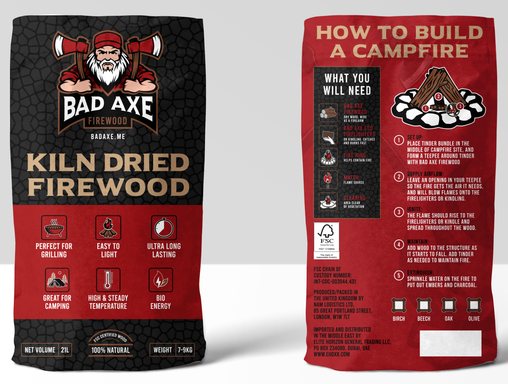 Bad Axe - 40L OAK Firewood USA