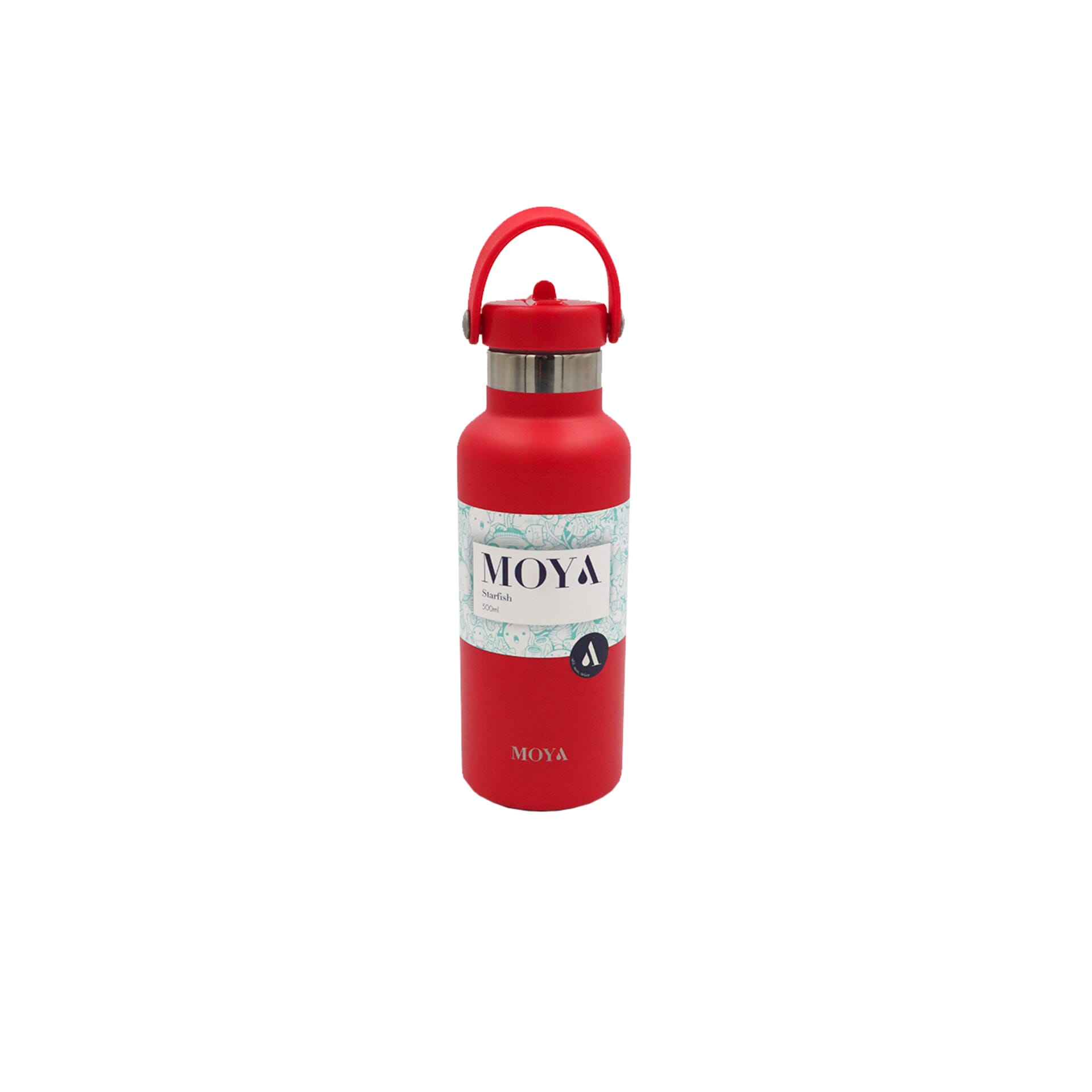 Moya - "Starfish" 500ml Insulated Sustainable Water Bottle RED