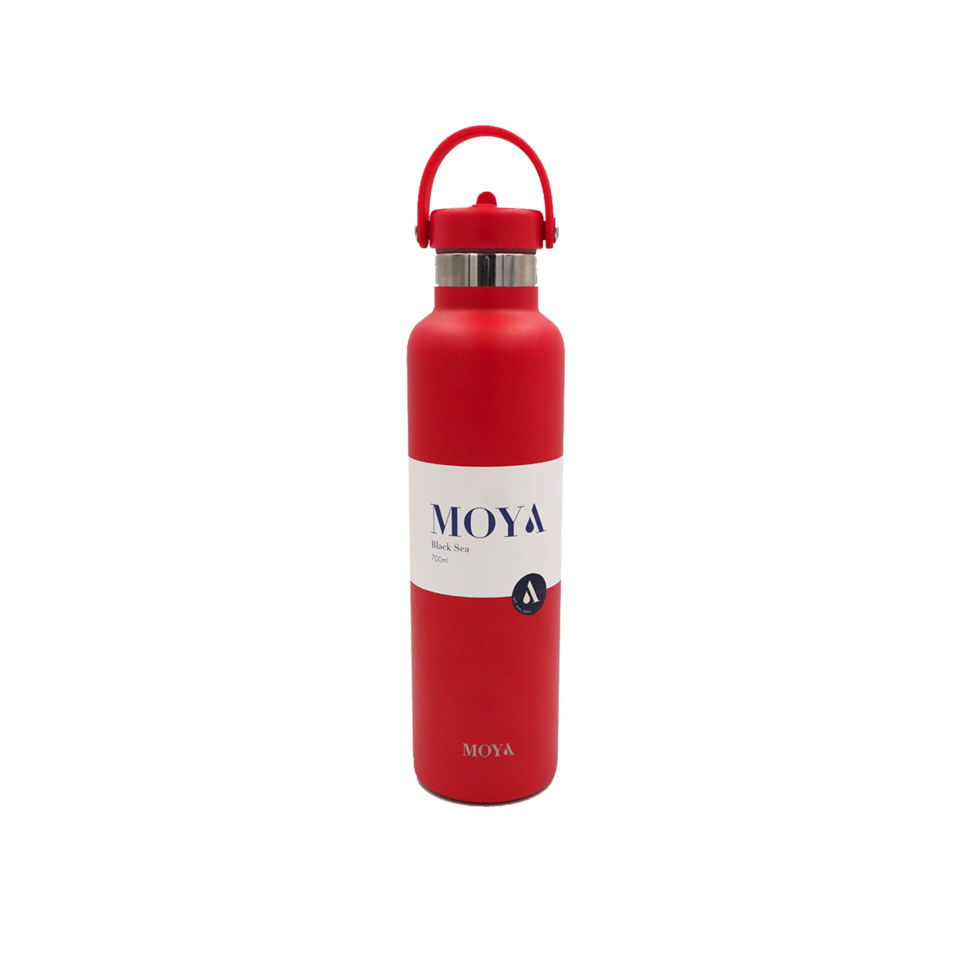 Moya - "Black Sea" 700ml Insulated Sustainable Water Bottle Red