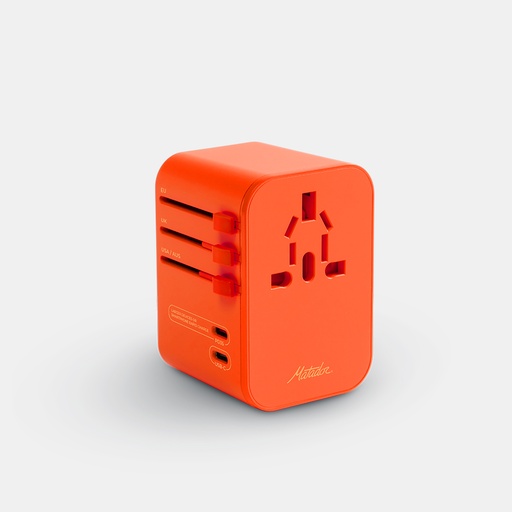 Matador - Global Travel Adapter - Forget-Me-Not Orange