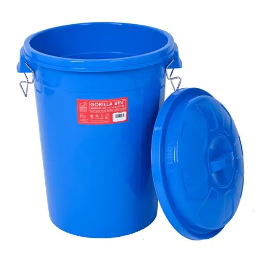 Red Gorilla - 50L Bin with Lid Blue