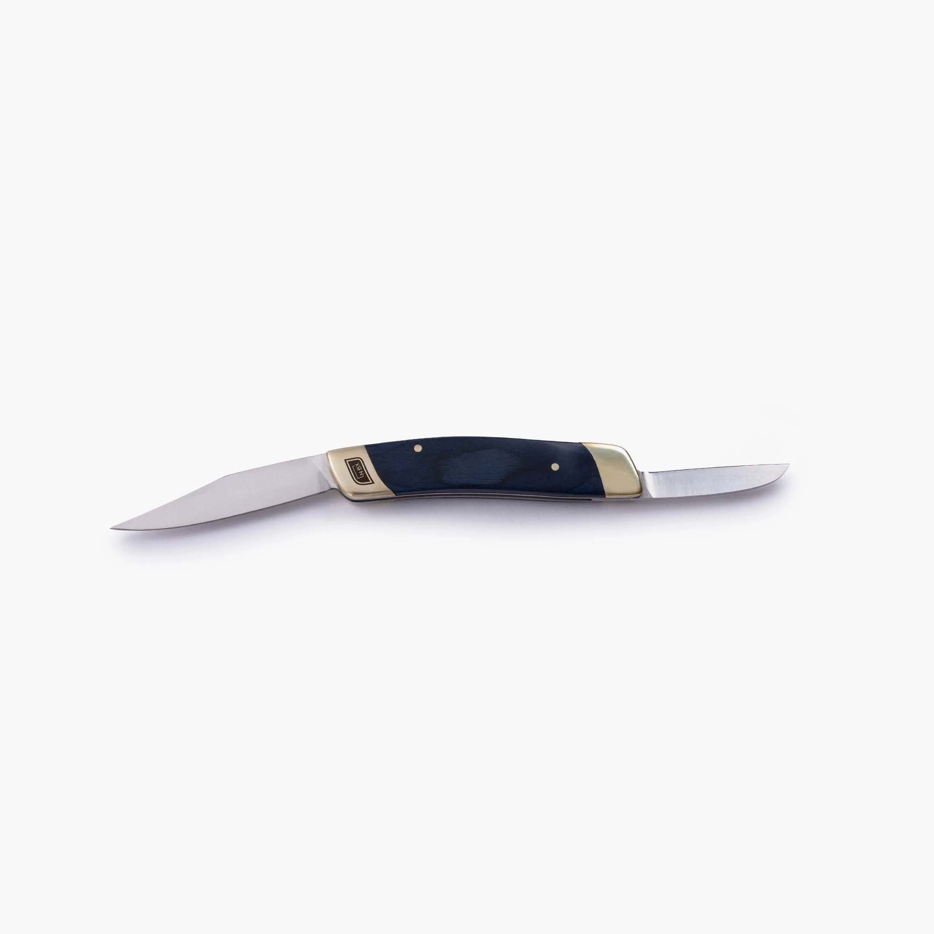 Barebones - Double Blade Folding Pocket knife Blue Wood