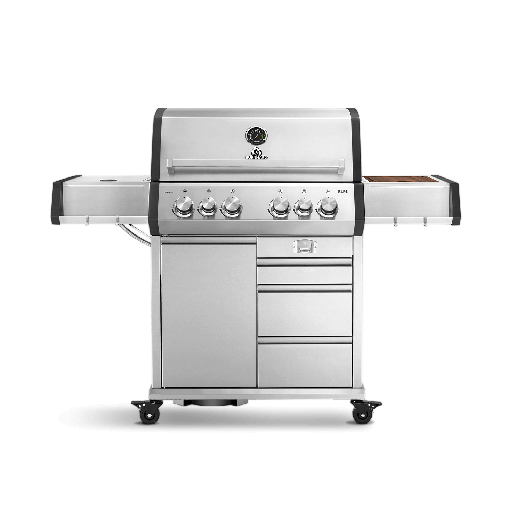 Burnhard - Big EARL - 4-Burner Premium-Gas Grill 2025 with Stainless Steel with Cast Iron Grill Grate