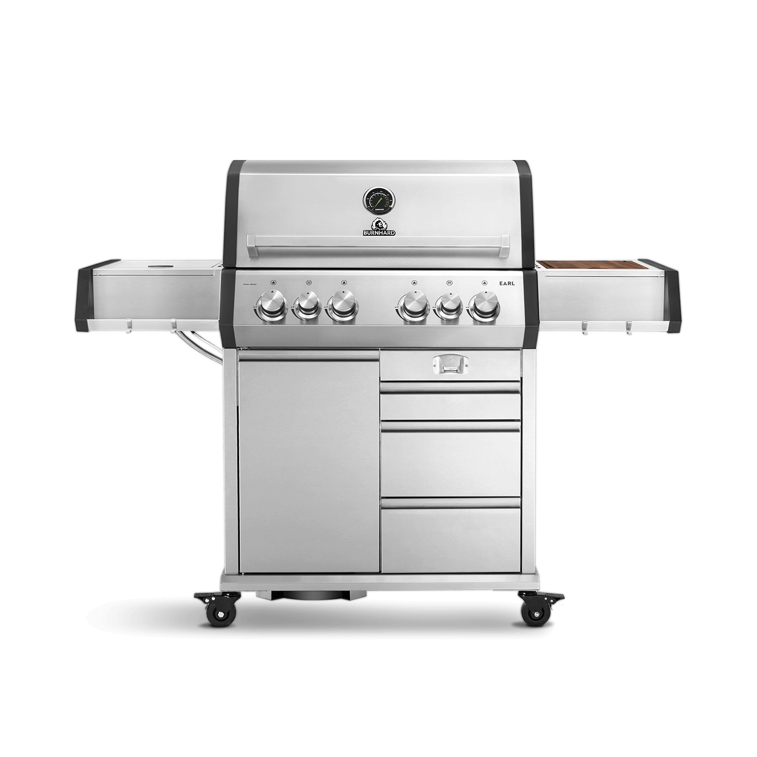 Burnhard - Big EARL - 4-Burner Premium Gas Grill 2025 Stainless Steel with Stainless Steel Grill Grate
