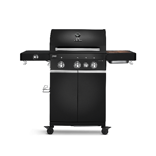 Burnhard - FRED - 3-Burner Gas Grill Deluxe Black Edition - Series 3 with Cast Iron Grate