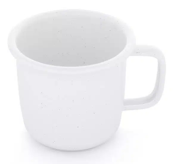Barebones - Rolled Enamelware Mug Soft White