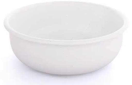 Barebones - Rolled Enamelware Bowl - Soft White