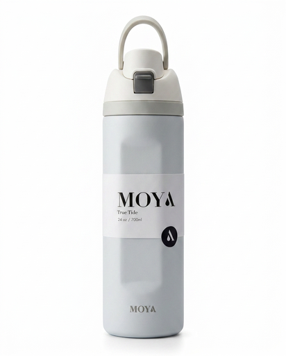 Moya - "True Tide" 24oz Insulated Sustainable Water Bottle White