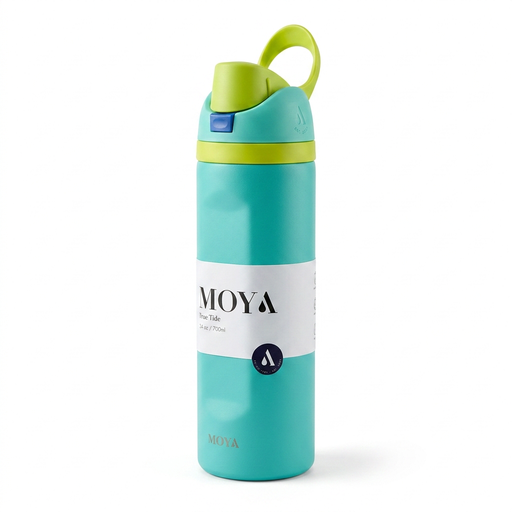Moya - "True Tide" 24oz Insulated Sustainable Water Bottle Electric Blue