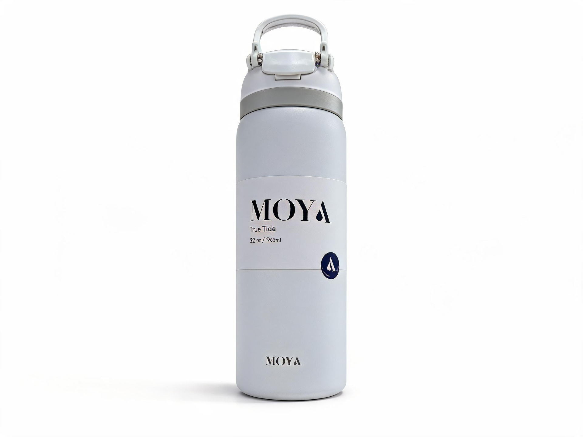 Moya - "True Tide" 32oz Insulated Sustainable Water Bottle White