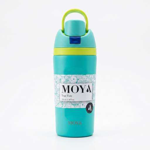 Moya - "True Tide" 16oz Insulated Sustainable Water Bottle Electric Blue
