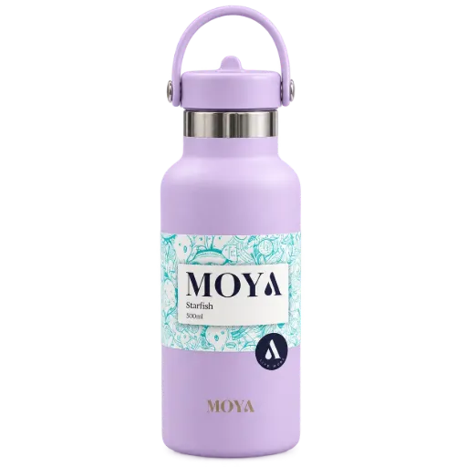 Moya - "Starfish" 500ml Insulated Sustainable Water Bottle Pastel Lilac