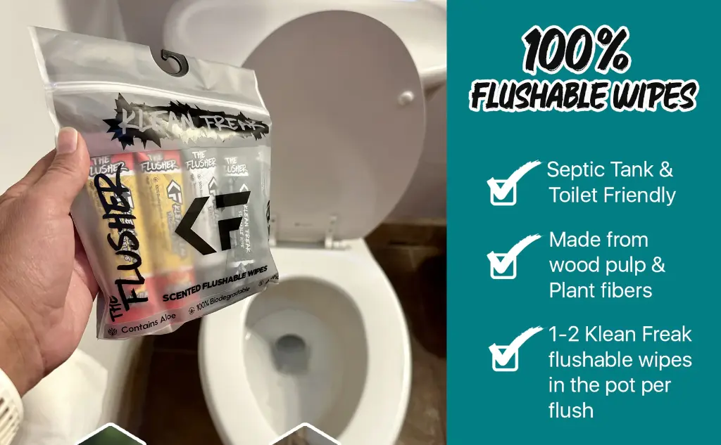 [FSKP01] Klean Freak - The Flusher wipes - Single Sachet - Kascade Pine Image 