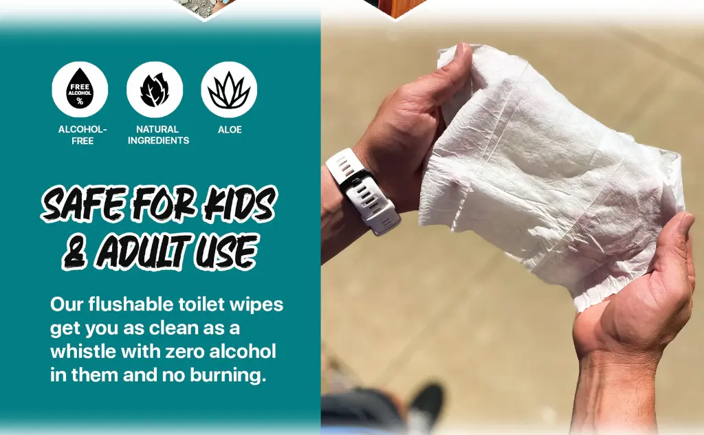 [FHKP10] Klean Freak - The Flusher wipes- 100 Pack Kascade Pine Image 