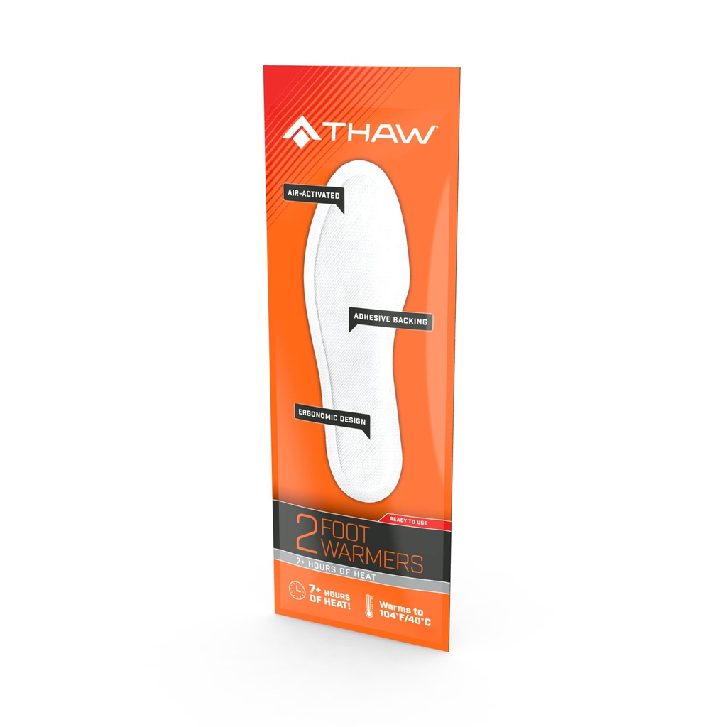 [THA-FOT-0003-G5] THAW - 5 Pair Pack-Disposable Insole Warmers - Large Image 