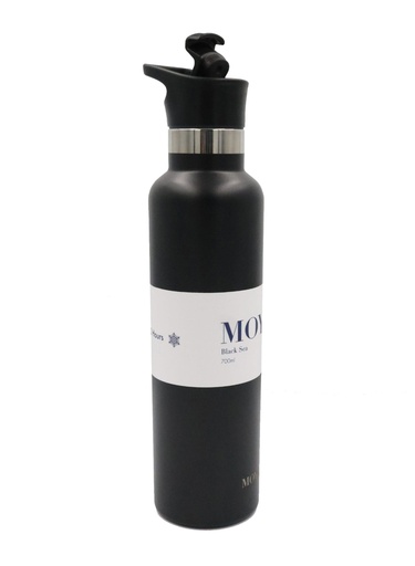 Moya - "Black Sea" 700ml Insulated Sustainable Water Bottle Pastel Lilac Spout Lid