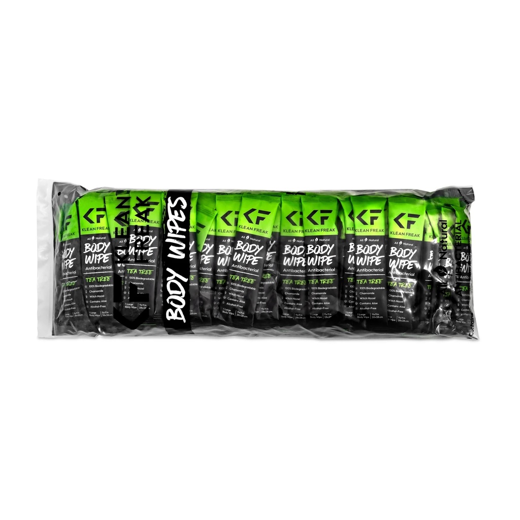 [HPTT10] Klean Freak - Body Wipes - 100 Pack - Tea Tree