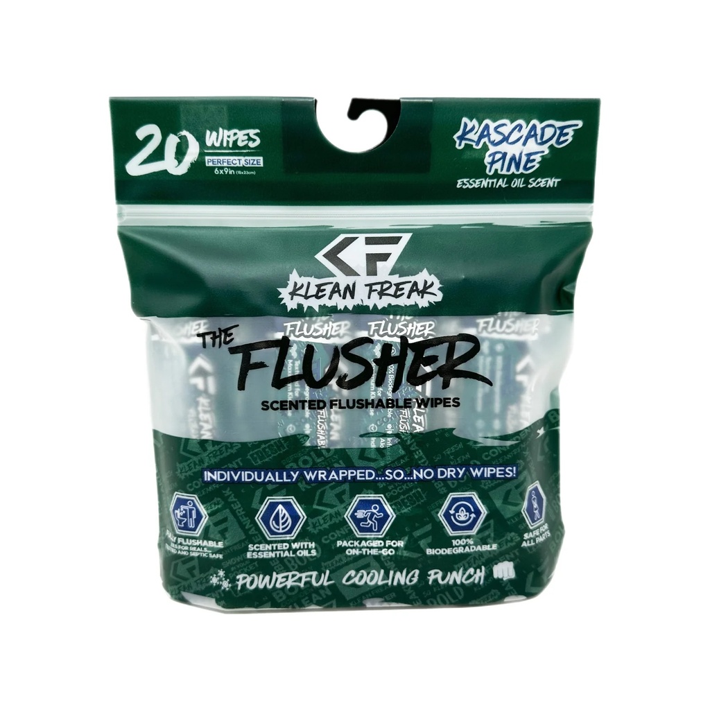 [FDKP20] Klean Freak - The Flusher wipes - 20 Pack - Kascade Pine