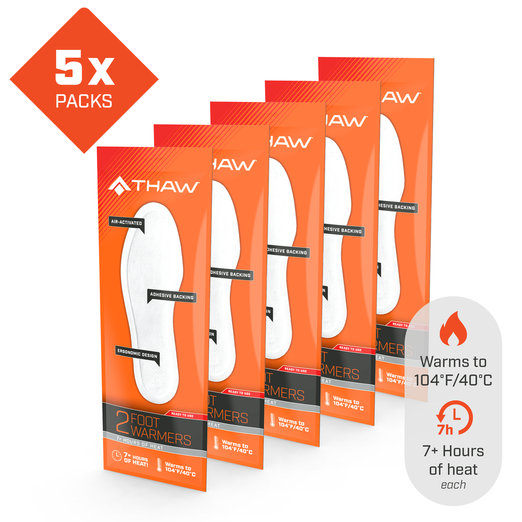 [THA-DIS-0001-G5] THAW - 5 Pair Pack-Disposable Insole Warmers - Small