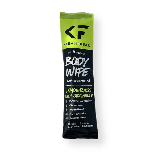 [SSLG01] Klean Freak - Body Wipes - Single Sachet - Lemon Grasss/Citronella